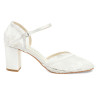 Sapatos Noiva Salto Medio 6,5cm. Renda transparente, conforto e charme.