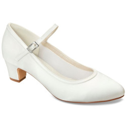 Sapatos Novia Saltos Baixos e Grossos Muito confortáveis.