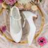 Sapatos Novia Saltos Baixos e Grossos Muito confortáveis.