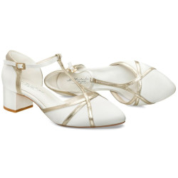 Sapatos Noiva com Saltos Baixos e Grossos Elegantes e Confortáveis.