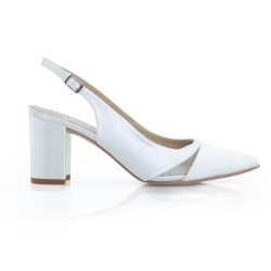 Sapatos de Novia Fechados Salto Cuadrado Medio. Loja Online Portuguesa