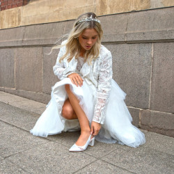 Sapatos de Novia Fechados Salto Cuadrado Medio. Loja Online Portuguesa