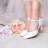 Sapatos Noiva Lisos de Cetim Saltos Medios, Bonitos e Confortáveis
