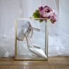 Sapatos Noiva Brancos e Prata Saltos Cuadrados Medios 6,8cm.