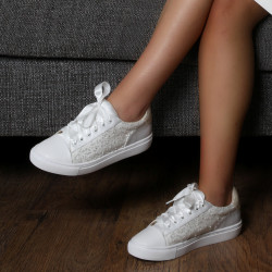 Sapatilhas de Noiva Tipo Tenis muito Especiais e com Muito Charme.
