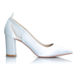 Sapatos Noiva Fechados Salto Grosso Medio, Confortáveis. e Bonitos