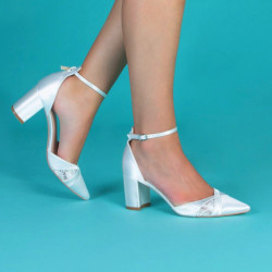 Sapatos Noiva Salto Grosso e Baixo Muito Confortáveis e Bonitos