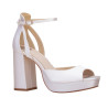 Sapatos noiva salto grosso e plataforma