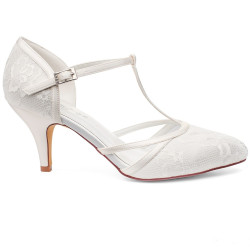 Sapatos noiva salto fino medio