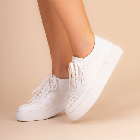 Sapatilhas Tenis Noiva com Perolas