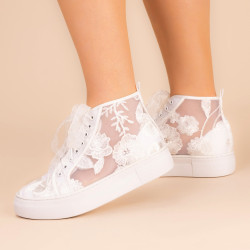 Sapatilhas Tenis Renda para Noivas com Envio Gratis a Portugal.