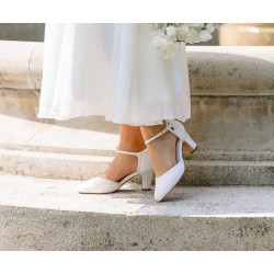 Sapatos de Noiva com Pouco Salto para Casamento. Envios Portugal
