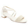 Sandalias Noiva com Pérolas Elegantes e Confortáveis Salto 3cm