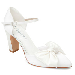 Sapatos Noiva Saltos Grossos Medios. Sapatos Mulher Casamento Laço