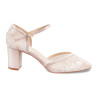 Sapatos Noiva Cor Rosa Claro - Blush. Sapatos Noiva Salto Grosso
