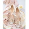 sandalias sapatos Noiva branco e dourado baratos Portugal