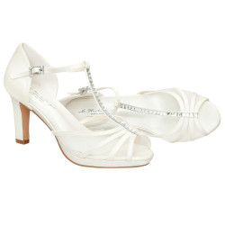 Sapatos sandalia de noiva salto medio