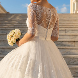 Top de Noiva em Renda Transparente | Decote Barco