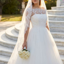 Top de Noiva em Renda Transparente | Decote Barco