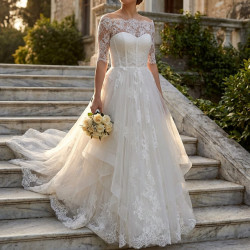 decote barco noiva top bolero