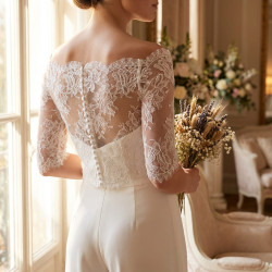 Top de renda para vestido de noiva