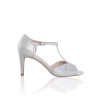 Sandalias prateadas para noivas
