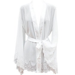 Robe Curto Noiva em Chiffon e Renda. Lingerie Exclusiva Noivas.
