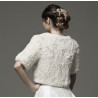 Casaco bolero de noiva em pele para casamento inverno