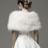 Estola Noivas de Inverno feita de Penas de Marabu de Grande Qualidade